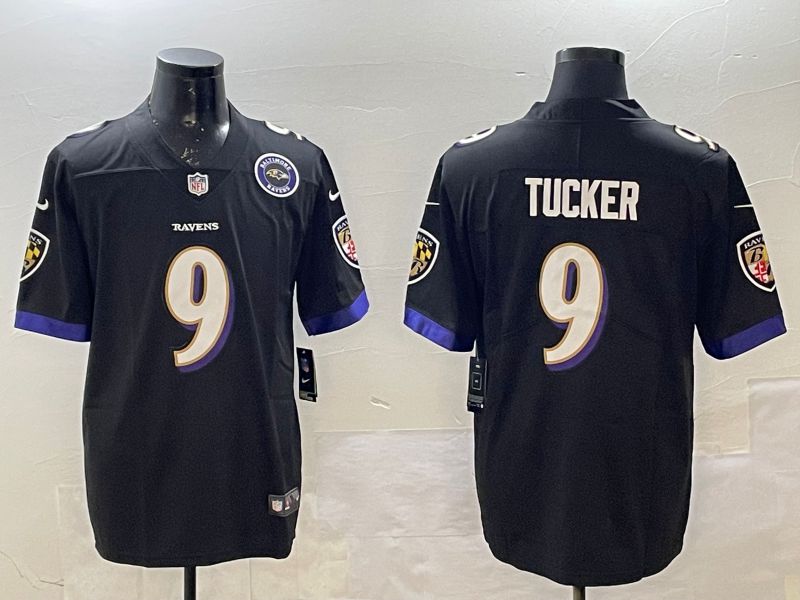 Men Baltimore Ravens #9 Tucker Black Second generation 2024 Nike Limited NFL Jersey style 2->baltimore ravens->NFL Jersey